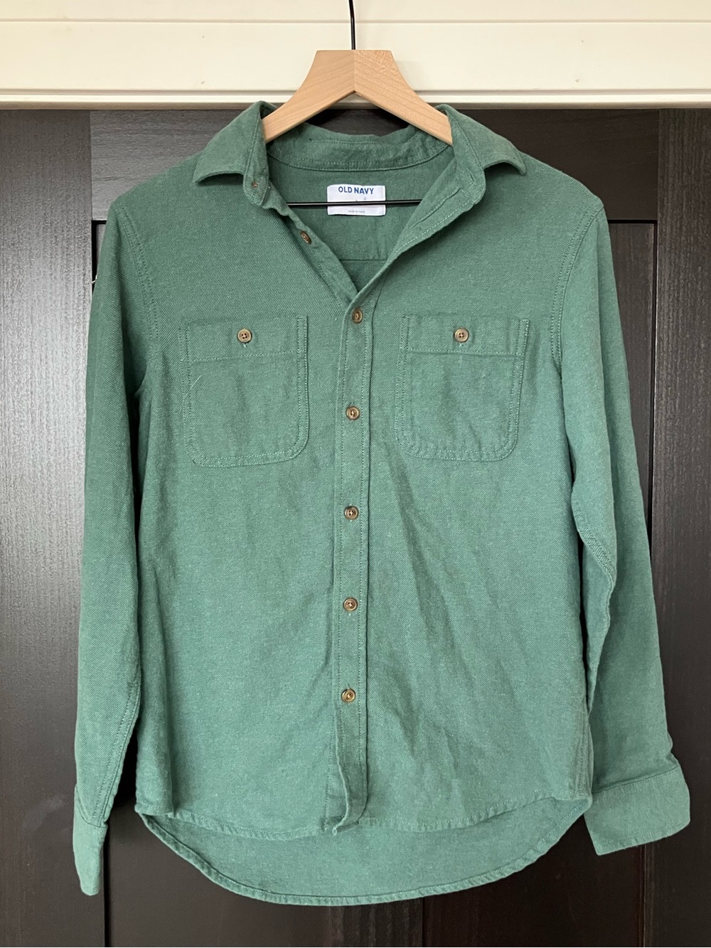 Old Navy Forest Green Button-Down Shirt